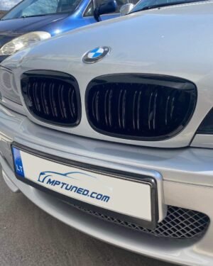 Sport Grille Dual Line Gloss Black suitable for BMW 3 (E46) Sedan Compact  Touring Facelift 2001-2005 