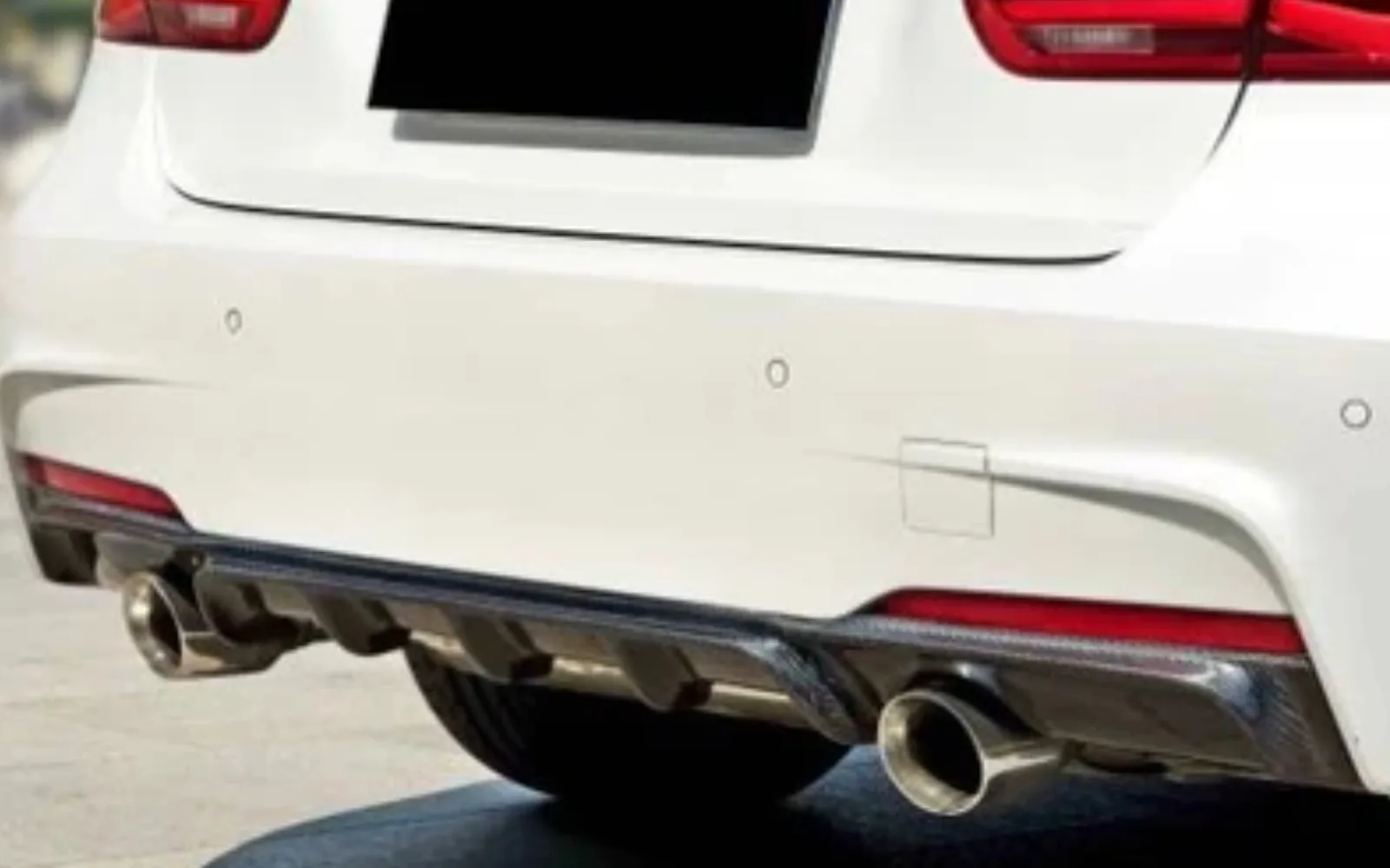 F30 M performance rear diffuser carbon look dual exhaust4