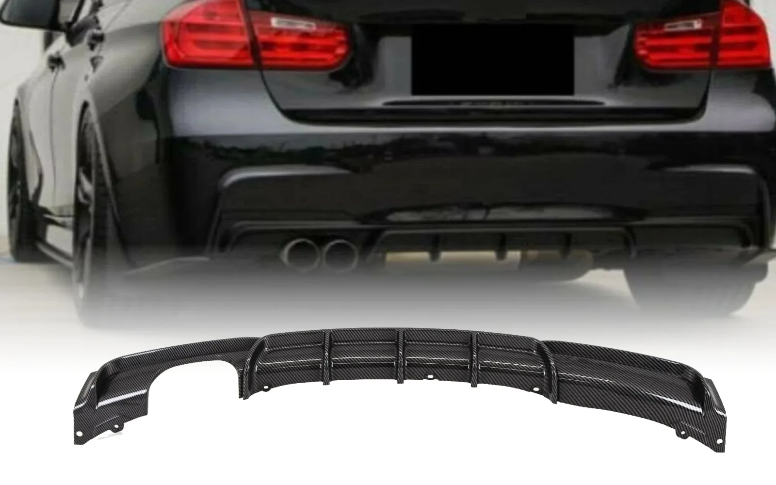 F30 M performance rear diffuser carbon look1